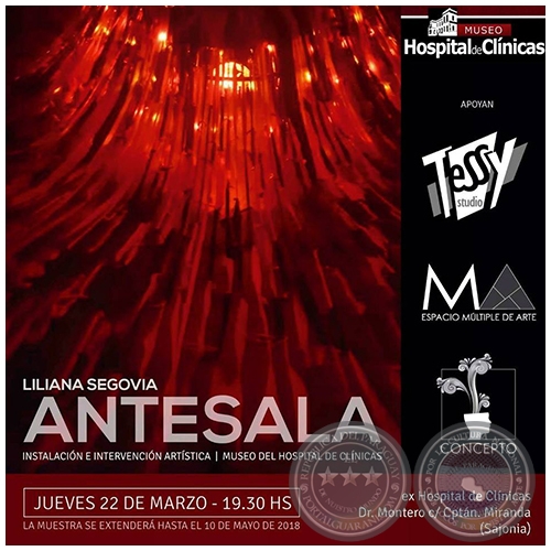 Antesala - Instalación e intervención artística de Liliana Segovia - Jueves, 22  de Marzo de 2018
